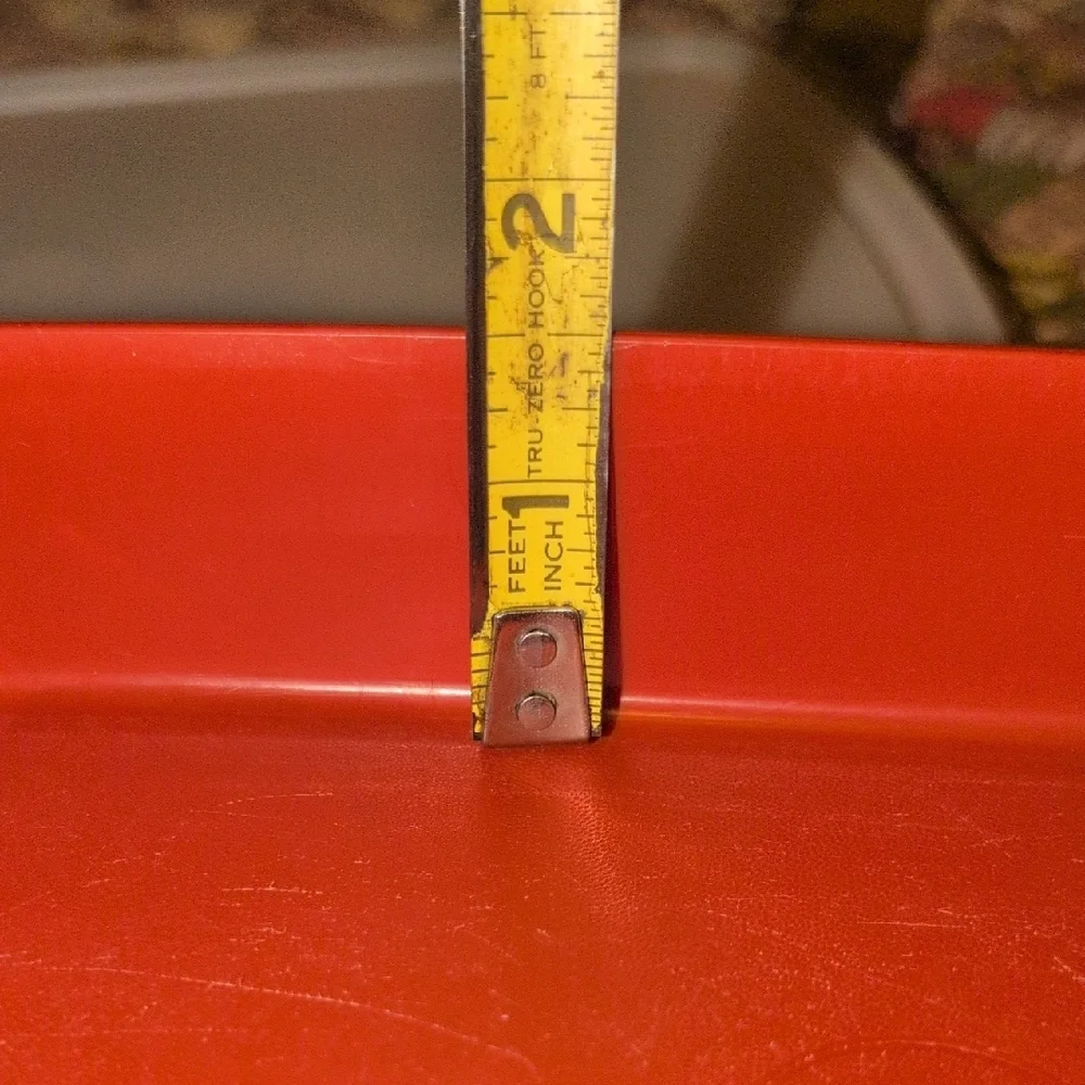 Tupperware Rectangular Orange Container With Lid - Picture 6 of 8
